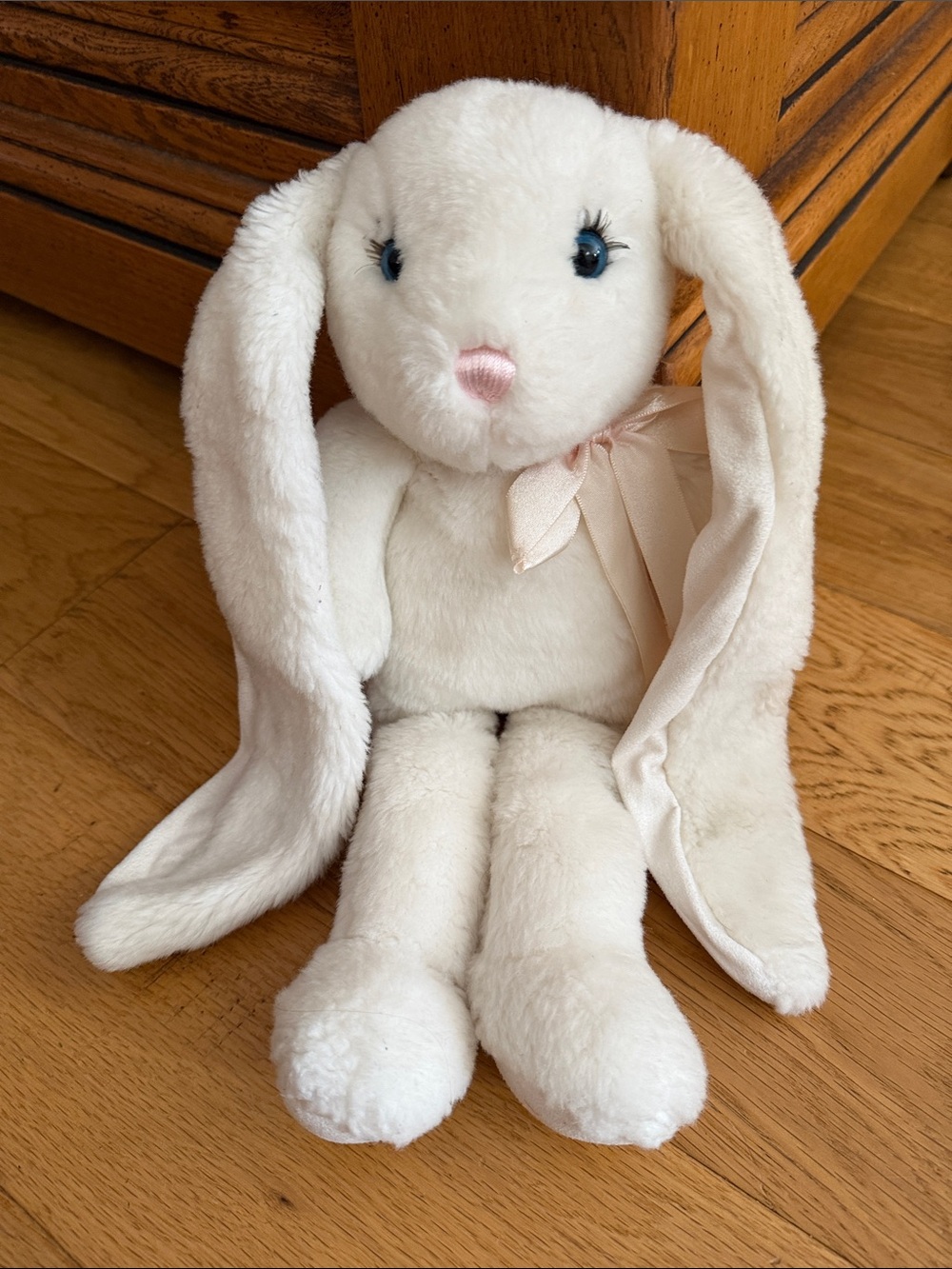 Victoria's Secret Marilyn Cream Plush Bunny Pink Ribbon Limited Edition 2004
